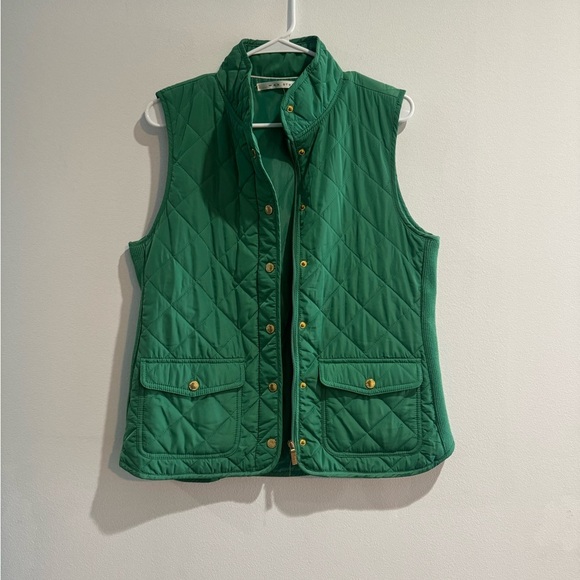 Max Studio Green Quilted Puffer Vest - Picture 1 of 2
